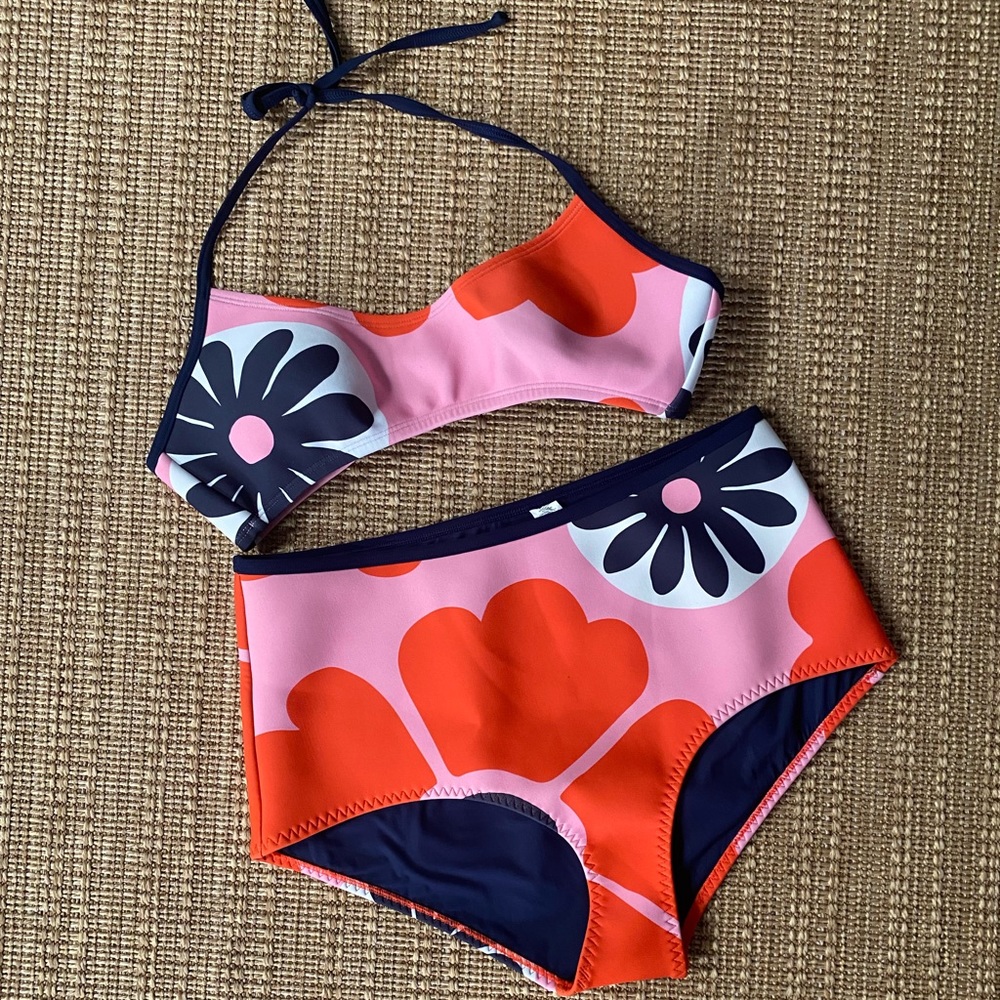 Tory Sport High-Waisted Floral Swimsuit